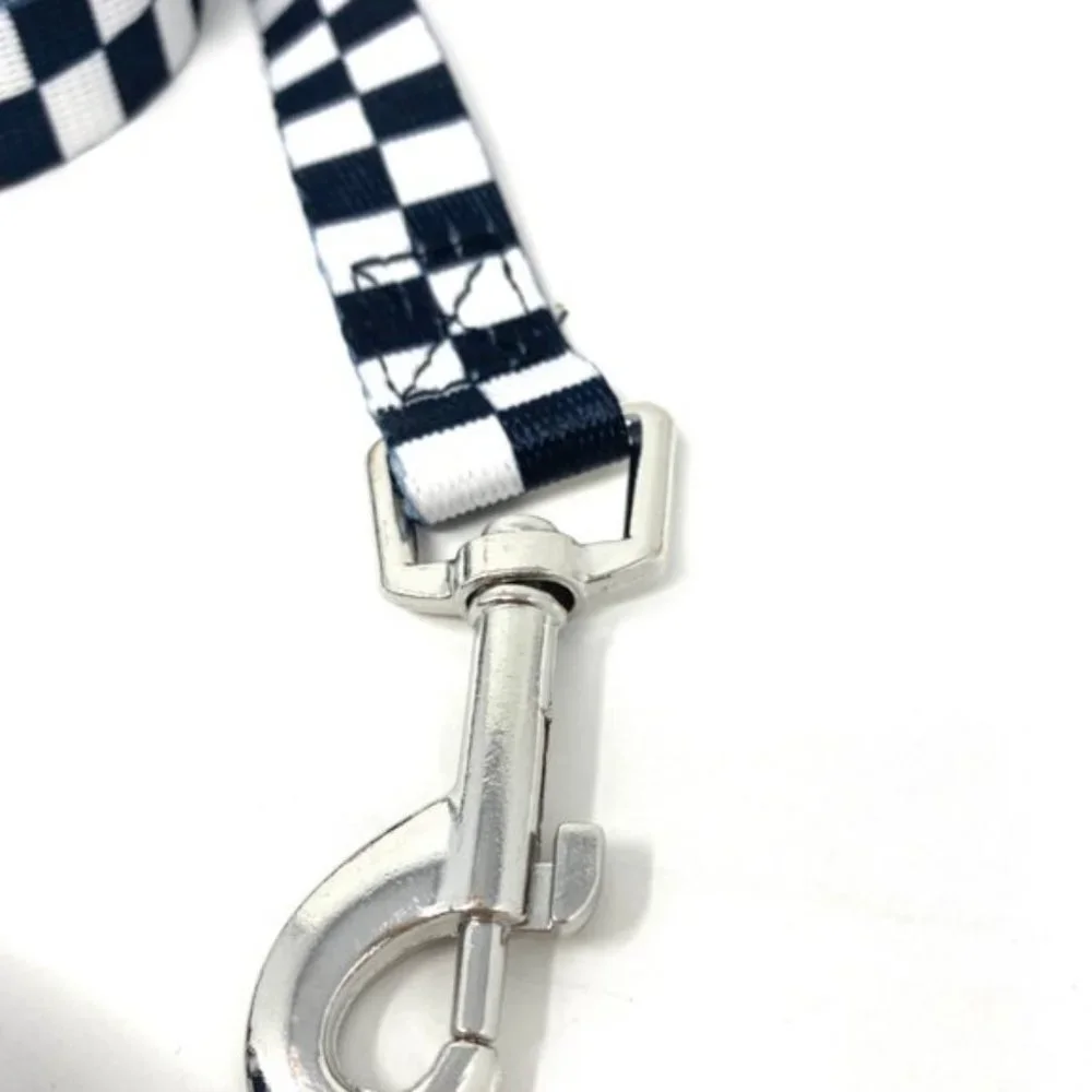 VANS VN0A4OFCNOA Stylish Dog Leash Nylon Checkerboard Black White 6 Foot Length